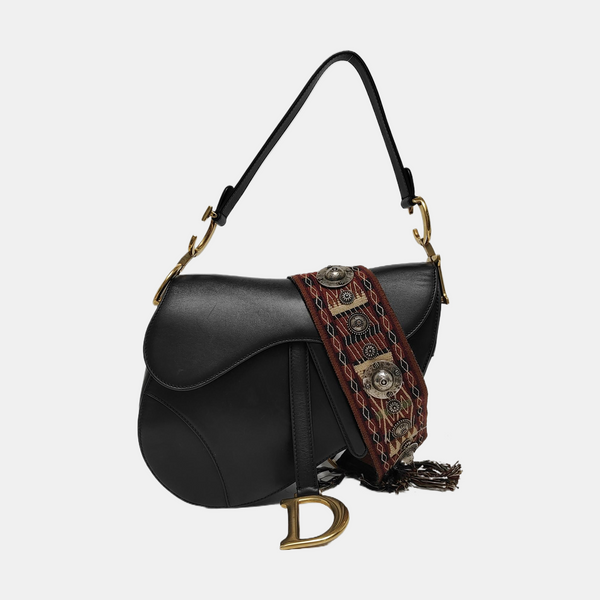 Saddle Small Calfskin Black