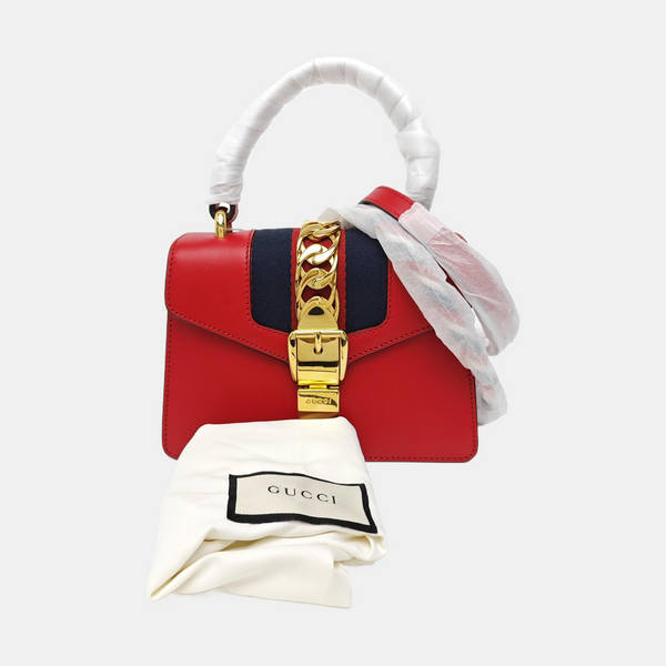 Sylvie Mini Calfskin Red