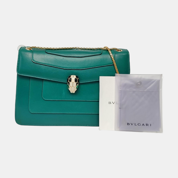 SERPENTI FOREVER Medium Calfskin Green