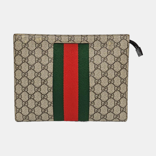 GG Supreme Monogram Coated Canvas Black