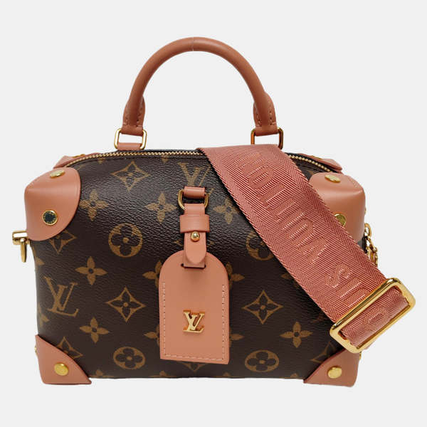 PETITE MALLE Monogram Coated Canvas Brown