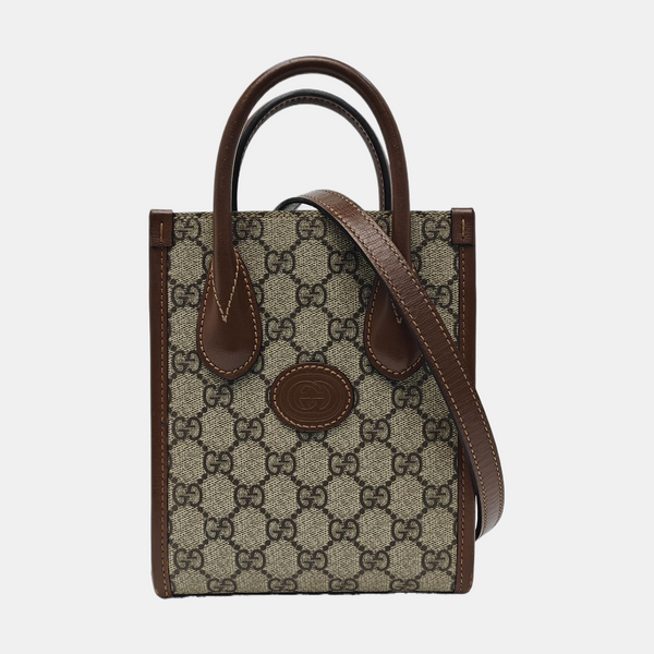Retro Mini Monogram Coated Canvas Beige