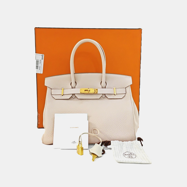 Birkin 30 Clemence White
