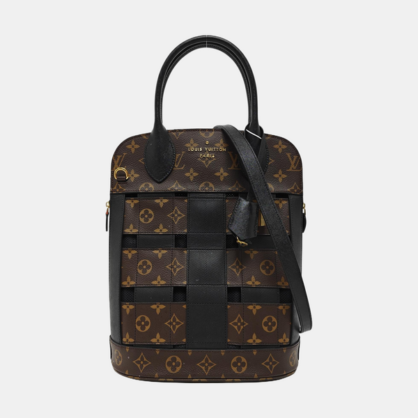 Monogram Coated Canvas Shoulder Bag Brown
