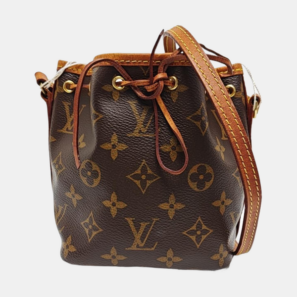 NÉONOÉ Nano Monogram Coated Canvas Brown