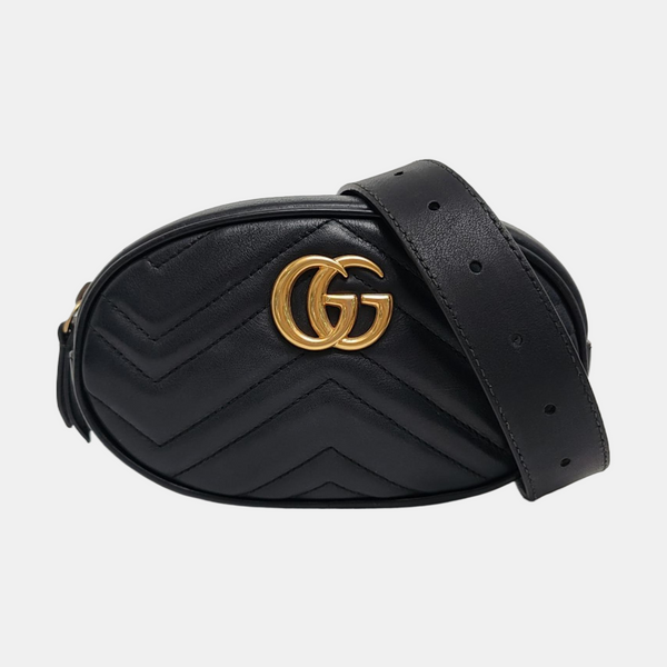 GG Marmont Quilted Calfskin Black
