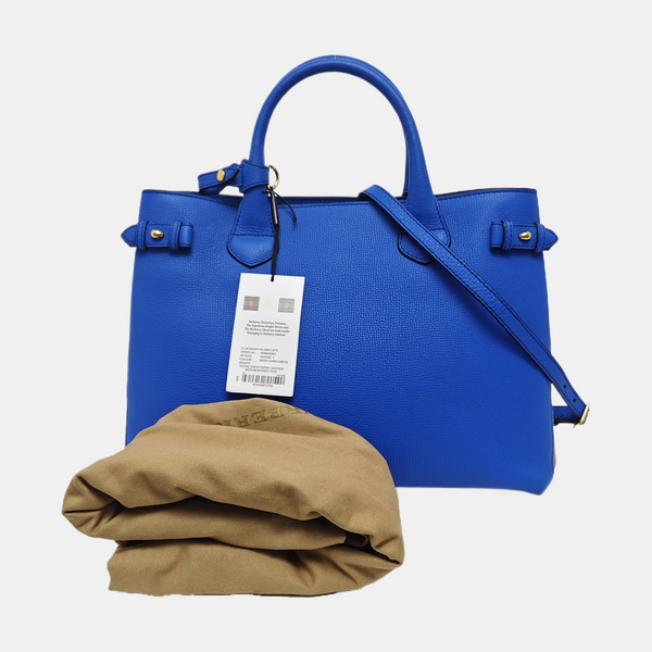 The Banner Medium Calfskin Blue