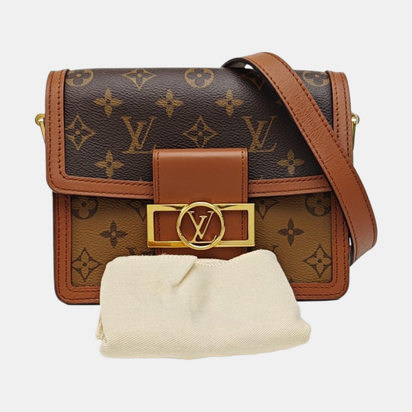 DAUPHINE Mini Monogram Coated Canvas Brown