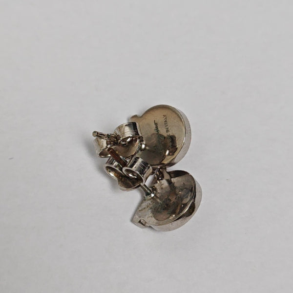 Metal White Stud Earrings