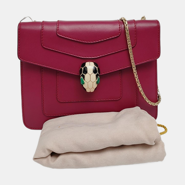 SERPENTI FOREVER Small Calfskin Red