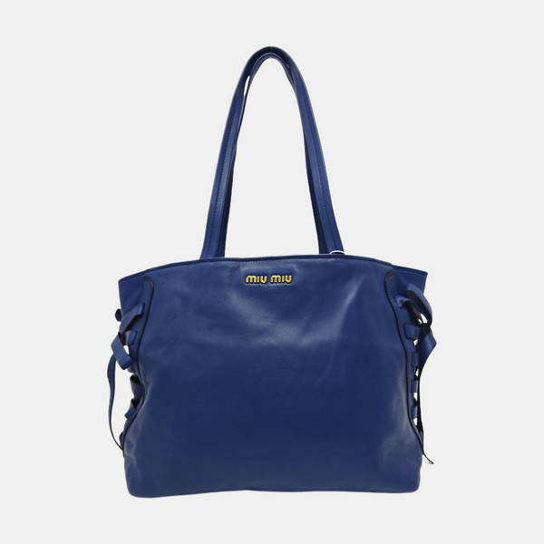 Calfskin Tote Bag Blue