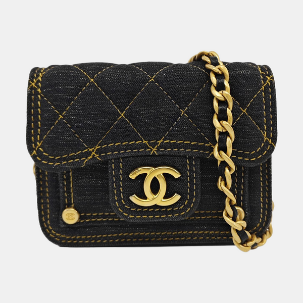CLASSIC FLAP Quilted Denim Black