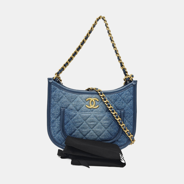 HOBO Quilted Denim Blue
