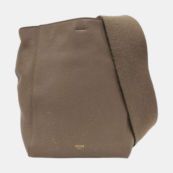 Authenticated pre-owned SANGLE Small Calfskin Gray - Bucket Bag at Looply
