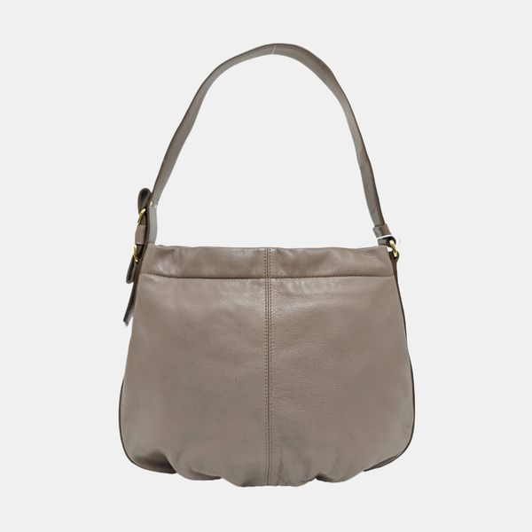 Calfskin Shoulder Bag Gray
