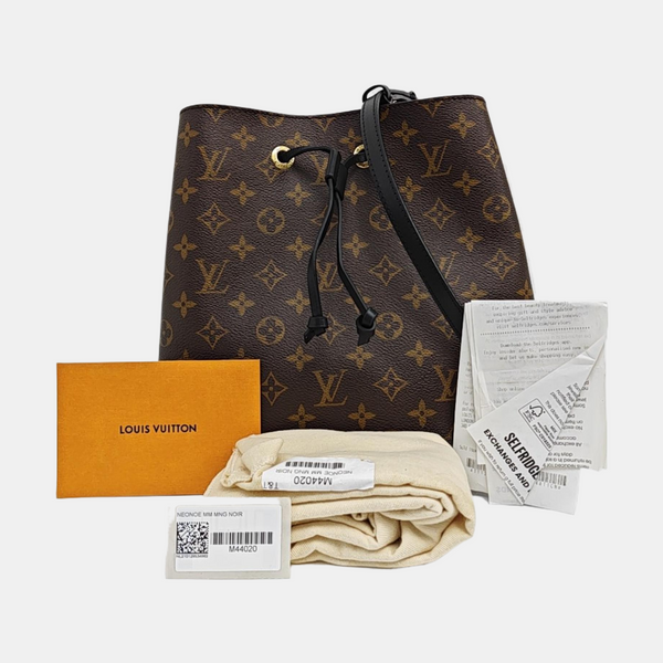 NÉONOÉ MM Monogram Coated Canvas Brown