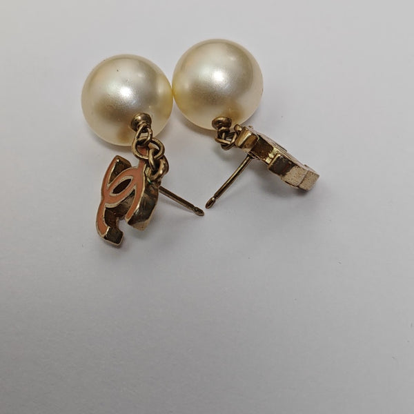 Metal Red Stud Earrings