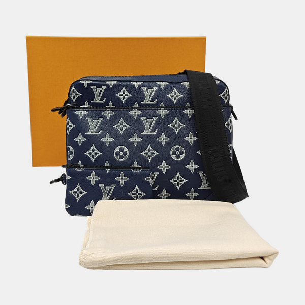 DUO Monogram Calfskin Blue