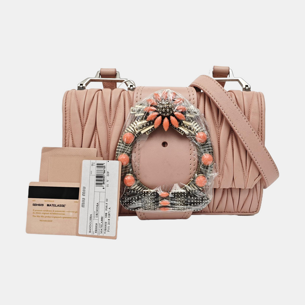 Miu Lady Quilted Lambskin Pink