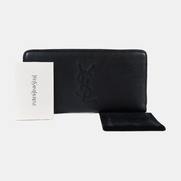 BELLE JOUR Calfskin Black Wallet