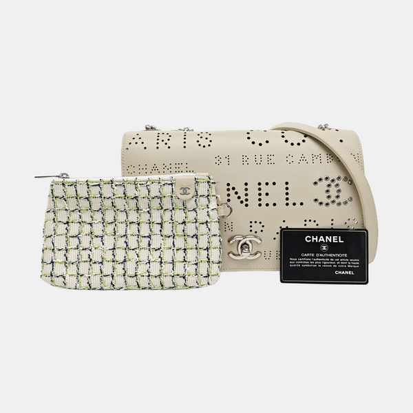Calfskin Shoulder Bag White