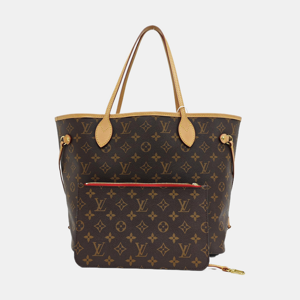 NEVERFULL MM Monogram Coated Canvas Brown