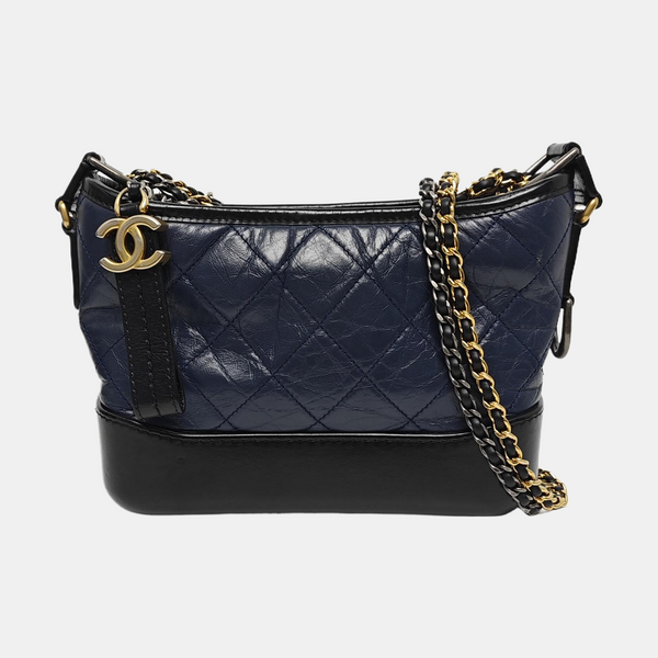 Authenticated pre-owned GABRIELLE Quilted Calfskin Blue - Shoulder Bag at Looply