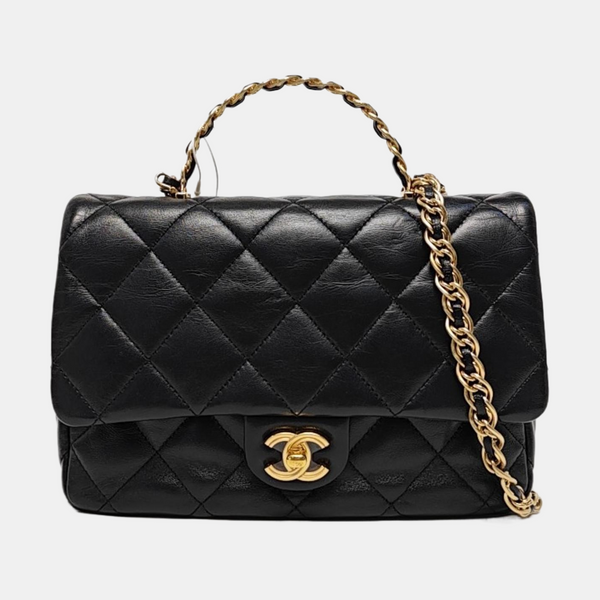 WOC Quilted Lambskin Black