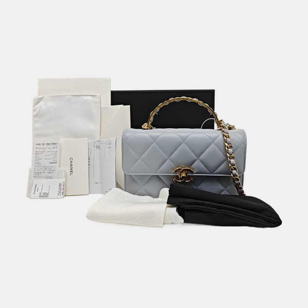 CLASSIC FLAP Mini Quilted Calfskin Blue
