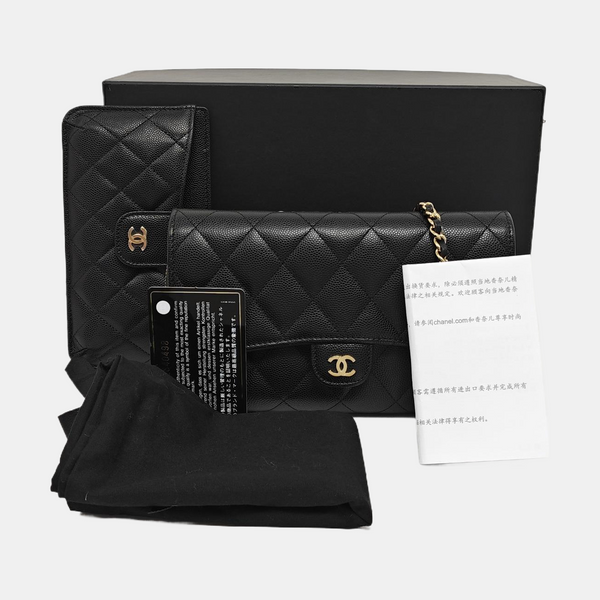 Quilted Grained Calfskin Black