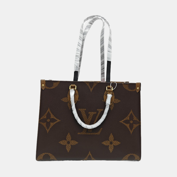 ONTHEGO MM Monogram Coated Canvas Brown