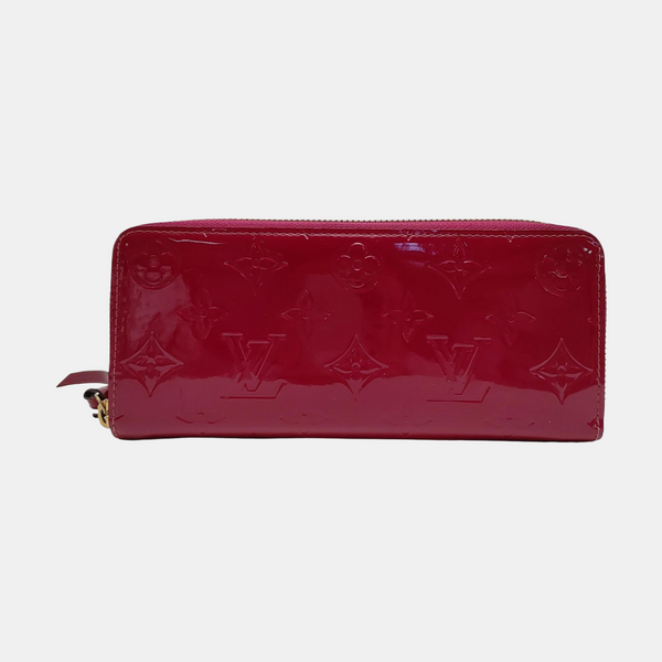 CLÉMENCE Monogram Patent Leather Purple Wallet