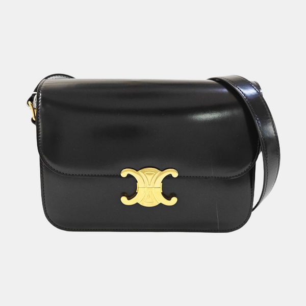 TRIOMPHE Medium Calfskin Black