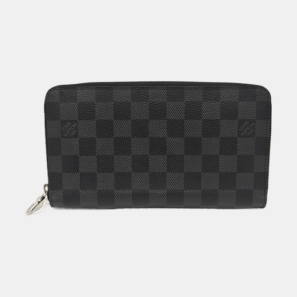 ZIPPY Damier Graphite Coated Canvas Gray Wallet