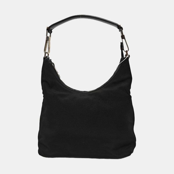 Fabric Top Handle Bag Black