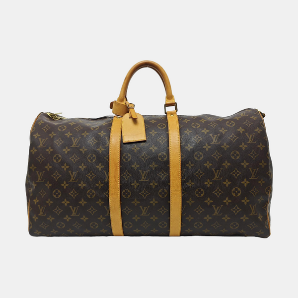 SAC SOUPLE 55 Monogram Coated Canvas Brown