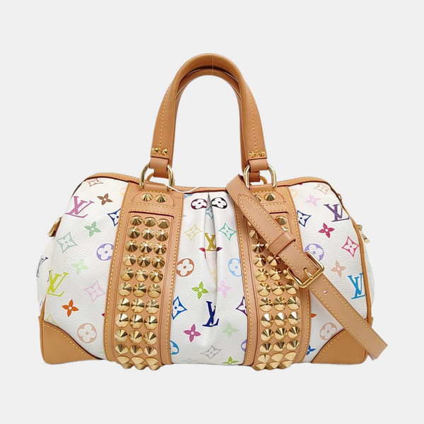 COURTNEY MM Monogram Coated Canvas White