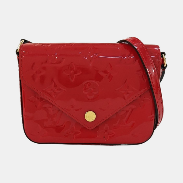 SAC LUCIE Mini Monogram Patent Leather Red