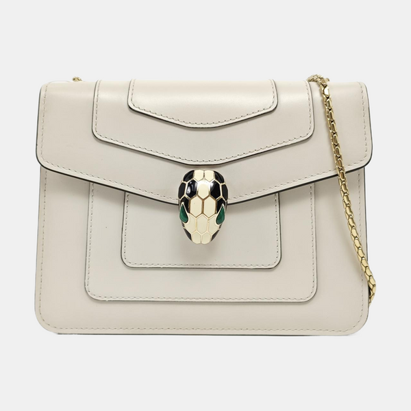 SERPENTI FOREVER Small Calfskin White