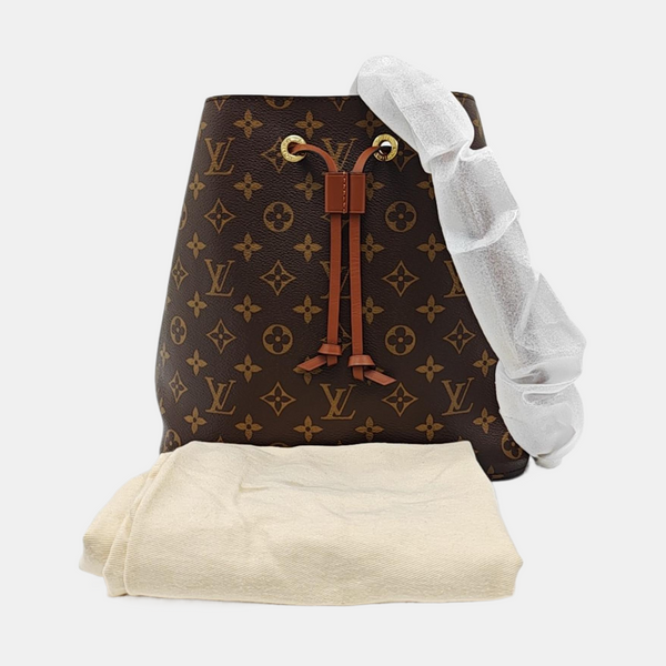 NÉONOÉ MM Monogram Coated Canvas Brown