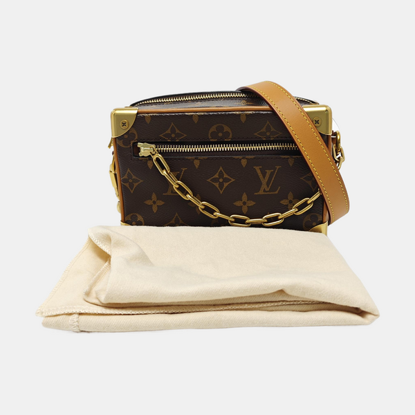 SOFT TRUNK Mini Monogram Coated Canvas Brown