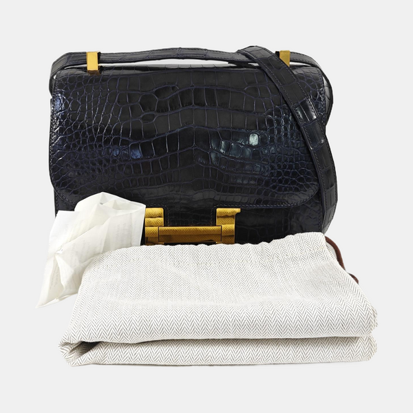Constance 23 Shiny Porosus Crocodile Blue
