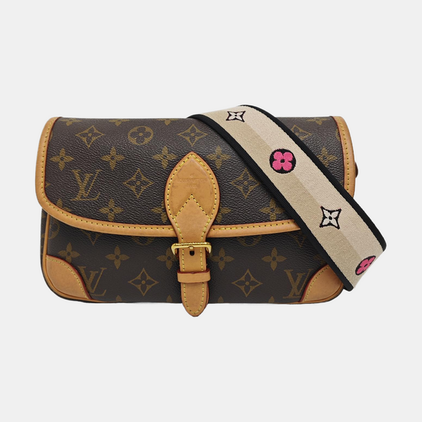 DIANE Monogram Coated Canvas Brown