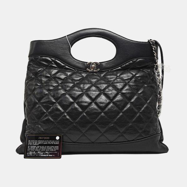 CHANEL 31 Large Quilted Calfskin Black