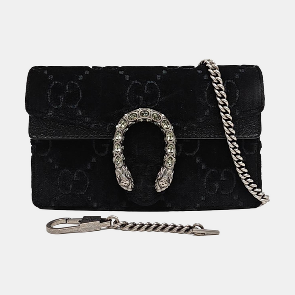 Dionysus Super Mini Monogram Suede Black