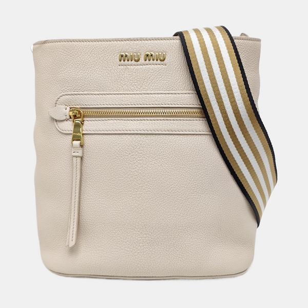 Calfskin Shoulder Bag White