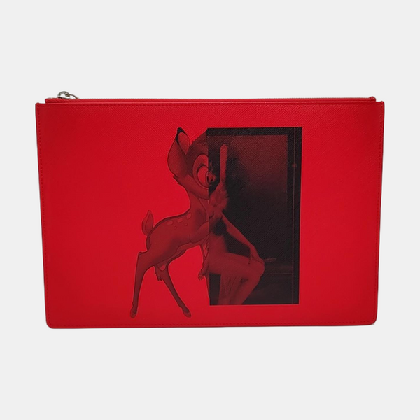 Calfskin Clutch Red