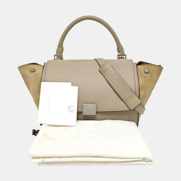 TRAPEZE Small Calfskin Beige