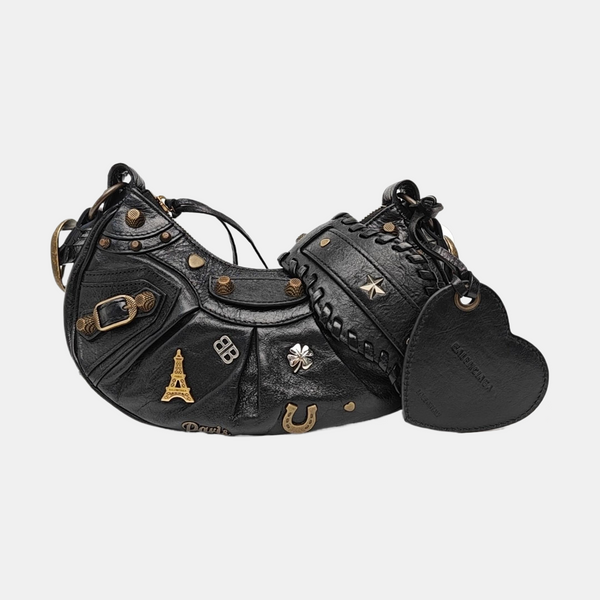 Calfskin Shoulder Bag Black