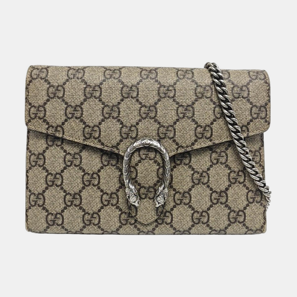 Dionysus Mini Monogram Coated Canvas Beige